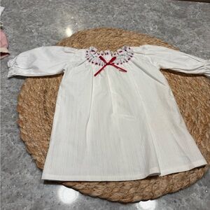 American Girl Authentic Retired Josefina White Nightgown with Red Trim